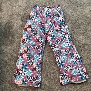 Girls multi colored ski/snow pants sz 14/16